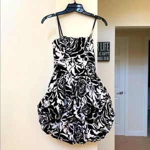 Floral dress black white wedding prom ball women’s